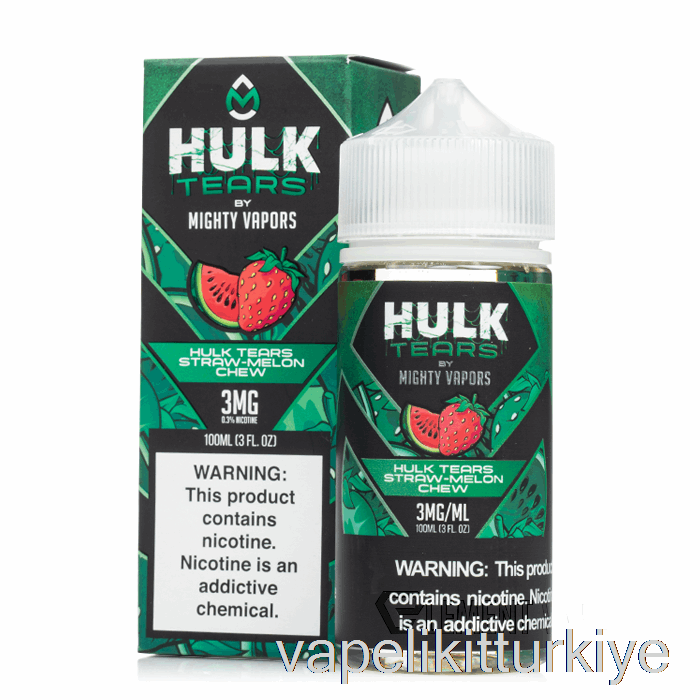 Vape Kalem Vape Mate Hulk Gözyaşları Saman Kavun çiğnemek - Hulk Gözyaşları - 100ml 3mg